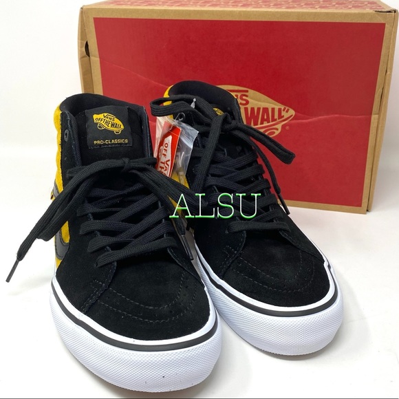 VANS SK8-HI Pro Corduroy Suede Canvas Women Yellow - Picture 4 of 12